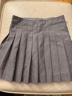 Crewcuts Pleated Skirt in Charcoal Gray